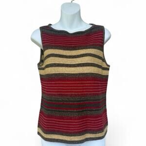 Vintage Lauren Ralph Lauren Multicolor Striped Knitted pullover Vest